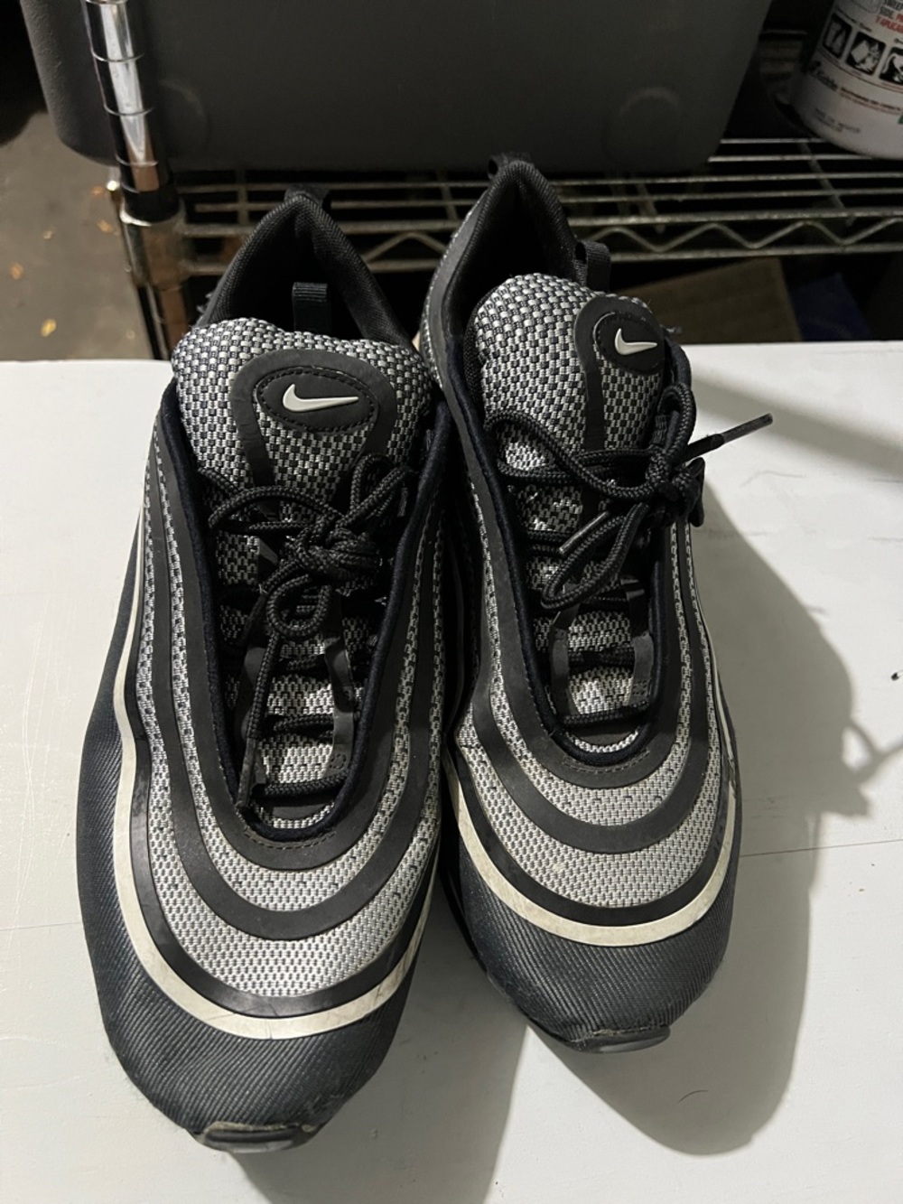 Nike Air Max 97 Ultra 17 Black Grey Running Shoes 918356-001 Men's Sz 11.5